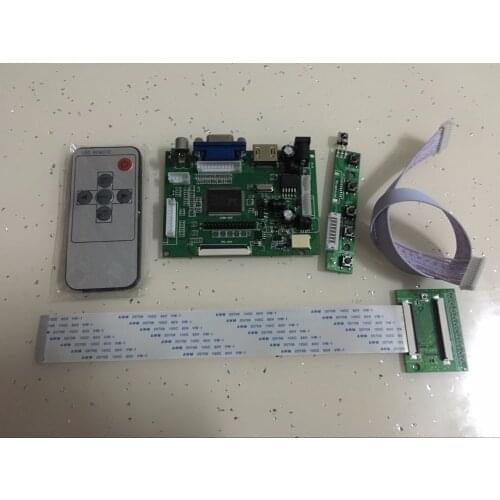 Yqwsyxl HDMI+VGA+2AV 60pin 800*480 LCD Display Driver Board Controller Kit for Panel HSD062IDW1 HSD080IDW1 HSD070IDW1