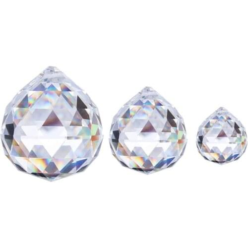 20mm/30mm/40mm Crystal Ball Clear Glass Crystal Prism DIY Pendant Chandelier Jewelry Suncatcher Spacer Faceted