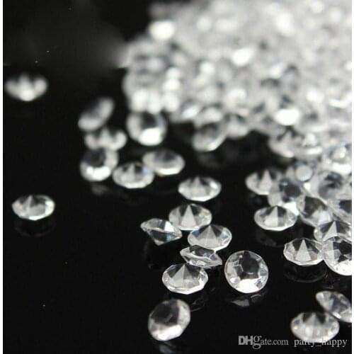 Crystal Handicraft Large Diamond Table Confetti Crystals Wedding Party Decorations Acrylic Diamond The Bride Holding Flowers