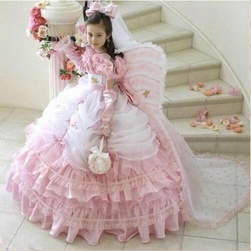 Most Popular Long Sleeve Ball Gown Floor Length Butterfly Princess Flower Girl Dress For Wedding