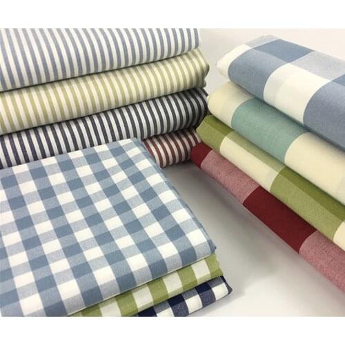 Grid Patchwork DIY Sewing Fabric 100x145cm Striped Sofa Cover Table Cloth Sewing Plaid Fabric For Doll Patchwork Clothes Sewing