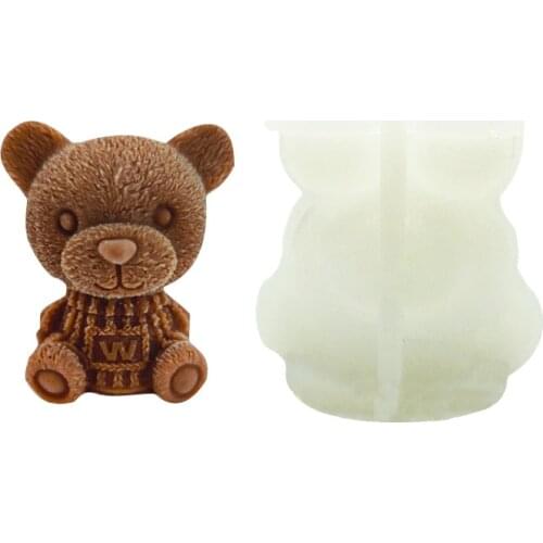 3D Bear Silicone Ice Mold Mould for DIY Ice Model for Drinking Baking Cake Decoration Ice Tray Bear Ice Tray Animal Epoxy Mold