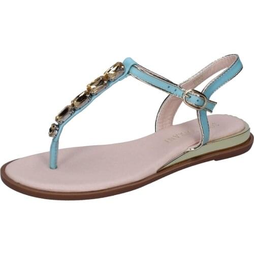 SOLO SOPRANI sandals women synthetic leather sky blue