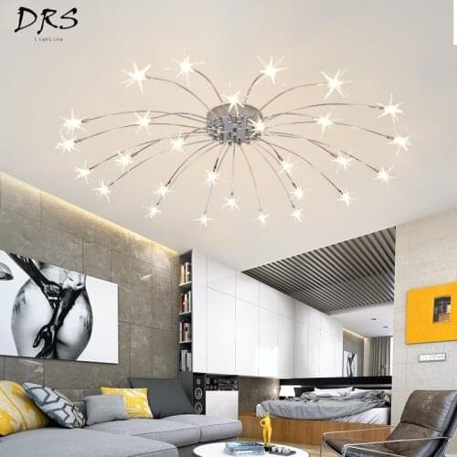 Living Room Lights Creative Art Meteor Shower Led Ceiling Lamps Led Light Fixture Kids Room Lamp Neo Gleam Plafon Led Luminaire