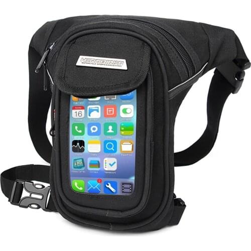HEROBIKER Motorcycle Drop Leg Bag Waterproof Touch Screen Phone Bag Motorcycle Case Moto Bags Multifunction Waist Case