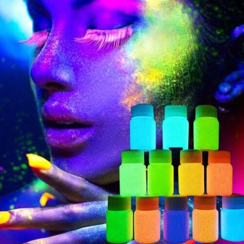 Waterproof Halloween Neon Fluorescent Body 12 Colors Painting Grow In Dark Party Fluorescent UV Body Art Paint Makeup Decoration