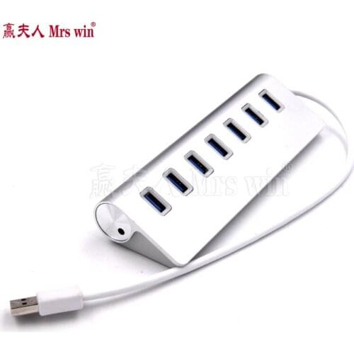 High Quality High-Speed Aluminum With Vl812 Chipset 7 Port USB HUB 3.0 For Macbook Air Laptop PC Tablet(M3H7-SV)