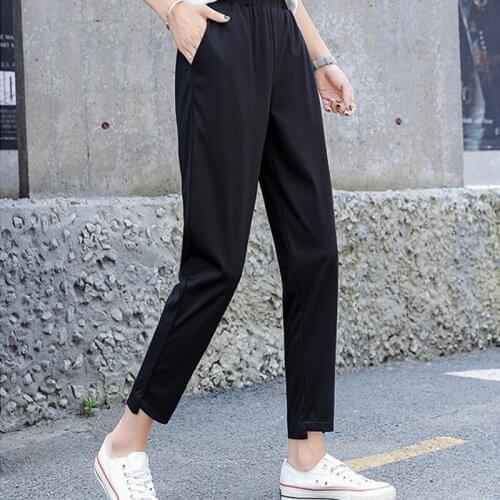 Fat Womens Autumn New 2021 High Waist Fashion Slim Jeans Female Casual Skinny Stretch Pencil Denim Ankle Pants Plus Size Trouser