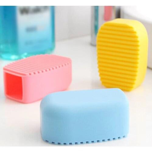 Small Silicone Laundry Wash Board 1pc New Candy Color Non-slip Mini Washboard Scrubbing Brush Handheld Convenient Cleaning tools