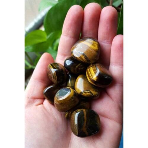 10pcs small gemstone jewelry making 100% natural tiger eye stone crystl heart healing gemstones wholesale for protection