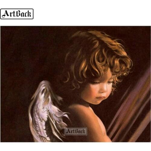 5d diamond painting baby angel full square & round kids pattern rhinestone diamond cross stitch 3d diamond mosaic decoration