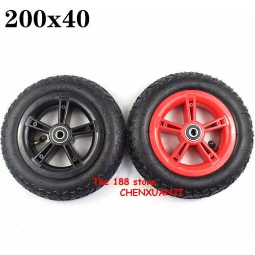 8 Inch rubber Tire and wheel hub 200X40 with a Bent Angle Valve Stem Electric bicycle tyre Electric Scooter motorcycle
