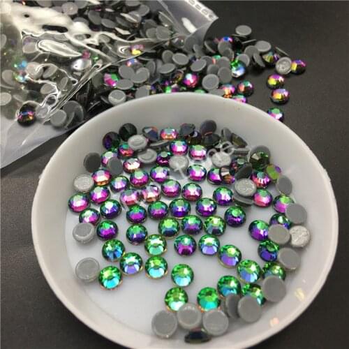 AAAAA Top Quality SS3~SS30 Sphinx Volcano Color Hot Fix Stone Flatback Iron On Hotfix Strass Rhinestone for Dress Making