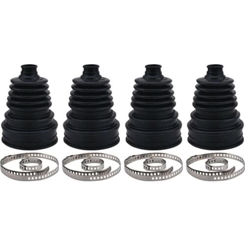 4PC Car Accessories Brand New And High Quality Silicone Constant Speed CV Boot Joint Dust Kit Cover Universal Ball Round Clamp