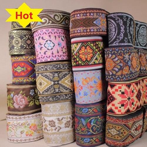 Free Shipping 5yards/lot 17color for choose ethnic ribbons costume clothing collar cuff edge with girdle cloth accessories Z143