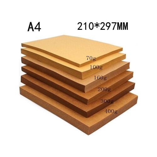 70-200gsm 10/20/50pcs High Quality A4 Brown Kraft Paper DIY Handmake Card Making Craft Paper Thick Paperboard Cardboard