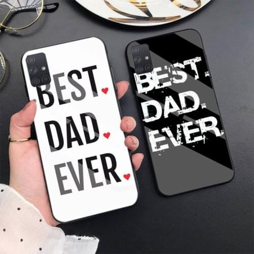 Best Dad Ever Cool Man Guy Phone Case For Samsung S6 7edge 8 9 10e 20plus S20 Ultra Note8 9 10pro A72018 Tempered Glass