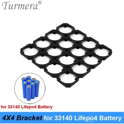 Turmera 33140 3.2V 15Ah Lifepo4 Battery Bracket Holder 4X4 Plastic Diameter 33.4mm for Battery Pack Solar Energy Storage System