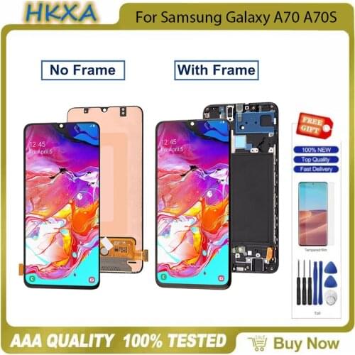 High Quality OLED For Samsung Galaxy A70 A70S LCD Touch Screen Display With Frame AssemblyFor Galaxy A70 A705 LCD