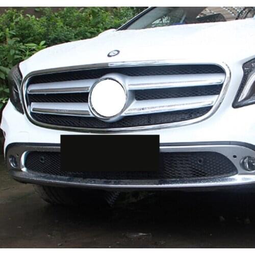 For Benz GLA200 GLA180 GLA220 2015 2016 2017 ABS Chrome Front Bumper Grille Trim