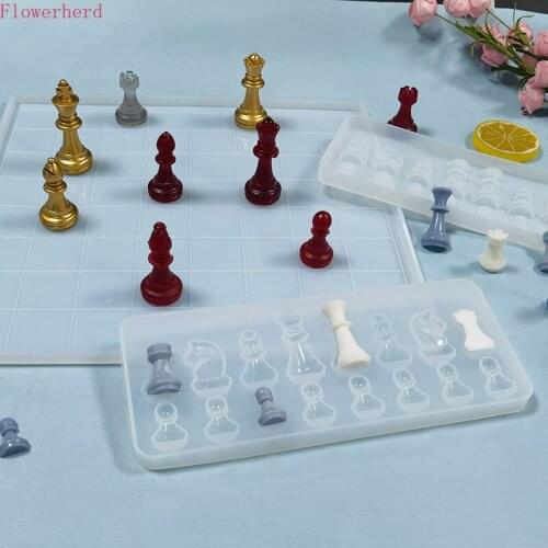 Handmade Chess Resin Molds Plaster Mold Crystal Epoxy Mold DIY Chocolate Candle Silicone Mold Cake Decorating Tools