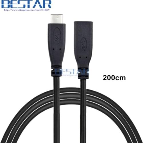 USB 3.1 Type C Male to USB-C Female Extension Data Cable USB type-c for Laptop & Macbook Tablet 2m 6FT 1m 3FT