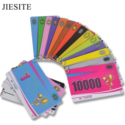 250PCS/SET PVC Poker Chips Card Board Game Counters PVC Cards Fun Family Party Game 14 denomination