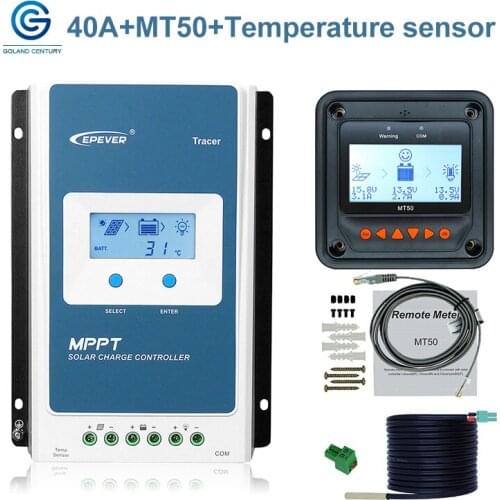 EPever MPPT Solar Controller Tracer4210AN 40A Solar Regulator with Temperature sensor and Bluetooth Module