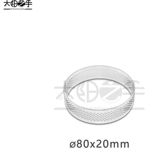 80x20mm Round Perforated Tart Ring 304 Stainless Steel Tart Ring Tartlet Mold Make Round Fruit Pie Egg Tart
