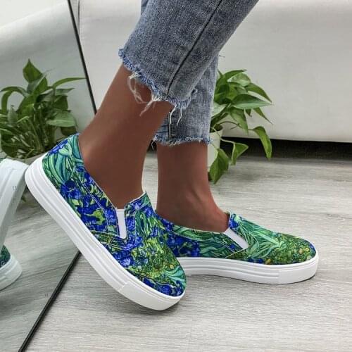 Summer Women Casual Shoes New Patchwork Comfortable Flat Female Canvas Shoes Fashion Slip On Leopard Print Lady Loafers shoes