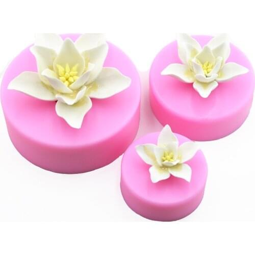 Little-size Orchid Fondant Cake Silicone Mold 3D Flower Soap Mold Cake Decorating Tools DIY Cake Baking Tools Wedding Decoration