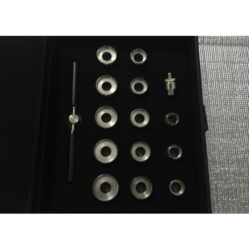 New 18.5~36.5mm Size 13pcs 316L Steel Watch Case Opener Tool with Handle for Watch Repair