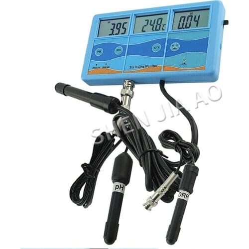 PHT-027 Wall-mounted 6-in-1Multi-parameter Water Quality Monitor Large Screen High-precision Wall-mounted Water Quality Tool 1PC