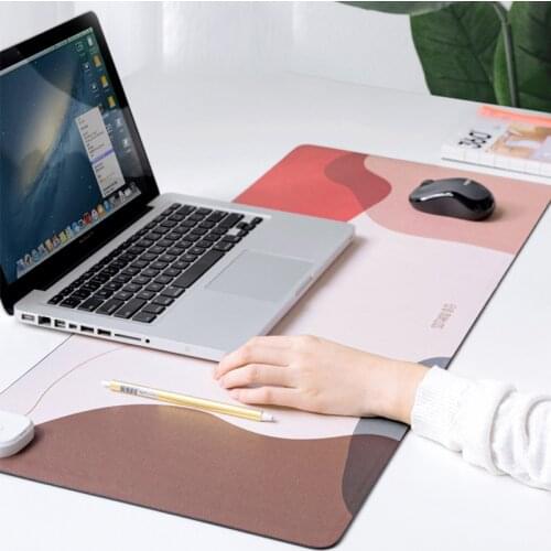 Portable Home Office Heated Mouse Pad Large XXL Easy Clean PU Leather Desk Mat Laptop Pad Warm Table Mat Hand Warmer in Winter