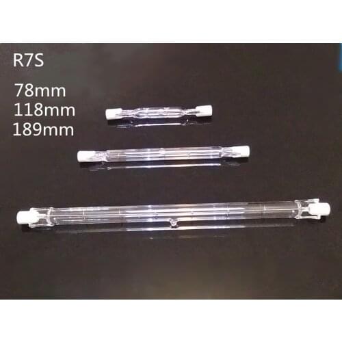 R7S Tungsten halogen lamp R7S J78 J118 J189 halogen Tungsten Tube R7S 220v 500W 300W 150w R7X halogen tube 220V 1000W