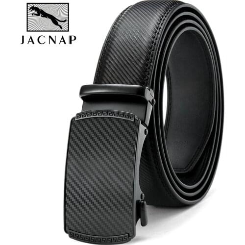 JACNAIP Hot Selling Genuine Leather Belt For Men Business And Leisure Automatic Alloy Buckle，New arrived Luxury Men Belts
