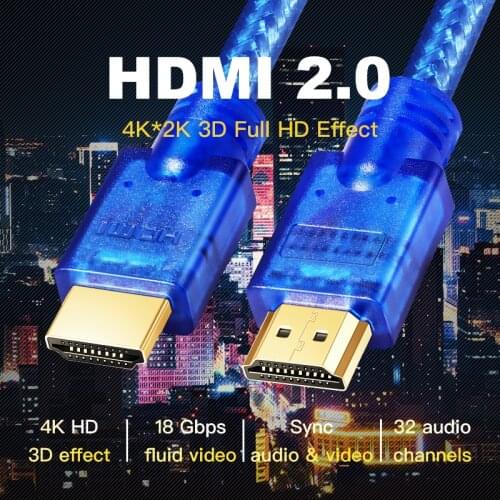 Shuliancable HDMI 2.0 Cable Full length 4K 60Hz HDMI to HDMI Cable HDR 3m 5m 10m for HDTV LCD Laptop XBOX PS3 4K HDMI