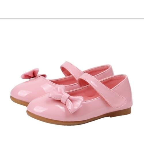 Autumn spring Baby Girls Shoes Children Kid Bowknot Single Party Dance Shoes Toddler Girl Wedding Childrens Flats shoes