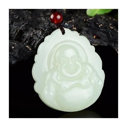 Natural hetian jade pendant necklace for women Hand-Carved buddha Pendants jade necklace jade jewelry necklace women