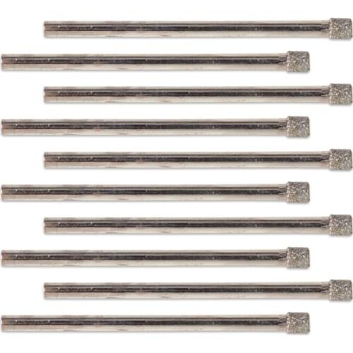 LETAOSK New 10Pcs 3mm Diamond Coated Drill Bit Hole Saw Core Drills for Glass Granite Marble Tile
