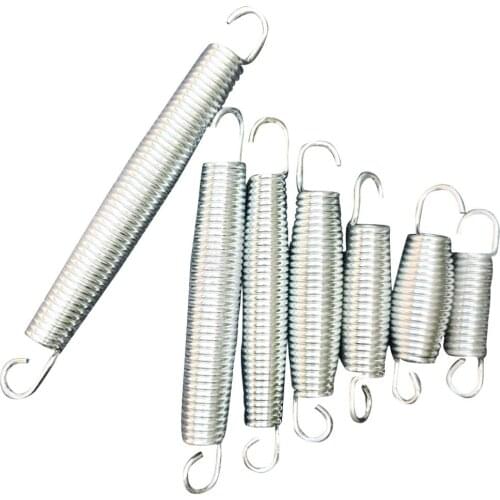 10PCS Children Trampoline Tension Spring Heavy Duty Galvanized Steel Replacement Kit With 10 Triangular Buckle For Bounce
