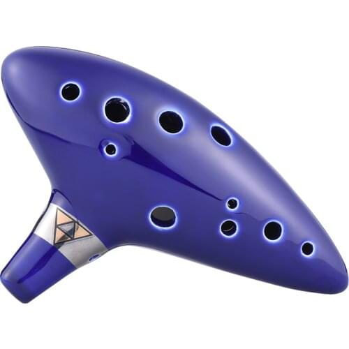 12 Hole Ocarina Ceramic Alto C Vessel Flute Wind Musical Instrument