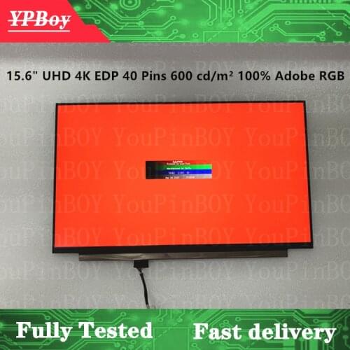 15.6" UHD For Lenovo ThinkPad X1 P52 P52S P53 P53s T590 P15 LCD LED Screen 600 cd/m² 4K EDP 40 pins NE156QUM-N6A FRU 5D10V82350