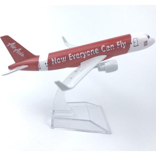 16Cm Alloy Airplane Airbus Asia 320Airasia Metal Airplane Model Car Airplane Decoration Office Desk Decoration Souvenir Collecti