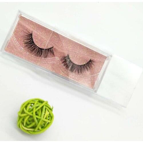 20mm 3d mink eyelashes natural long 3d mink eyelash fluffy cheap mink eyelashes with hard plastic case D011