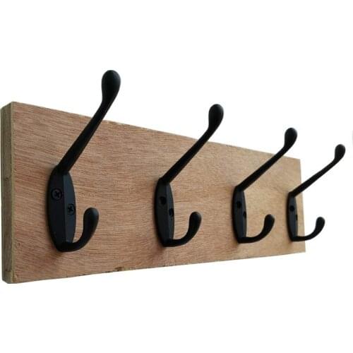 9 Pcs Heavy Duty Coat Wall Hooks Retro Hanger Double Pole for Hat with 20 Screws SCIE999