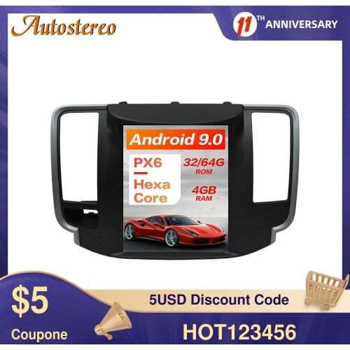 For NISSAN Teana 2008-2011 Tesla Style Android 9.0 6 Core Car GPS Navigation Stereo Head Unit Multimedia Player Auto Radio DSP