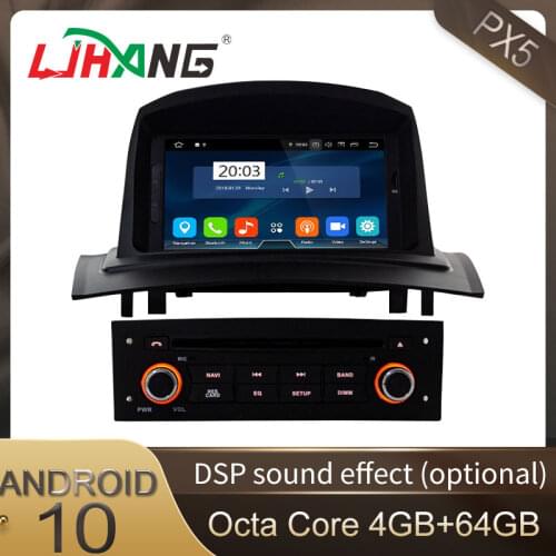 LJHANG Car DVD Multimedia Player Android 10 For Renault Megane 2 Fluence 2002-2008 WIFI GPS Navi 1 Din Car Radio Stereo Auto RDS
