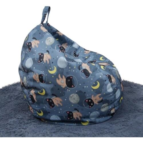 Cartoon Animal Print Sofa Cover Ultra Soft Stuffable Memory Foam Zipper Bean Bag Chair Cover 2021 New Fashion