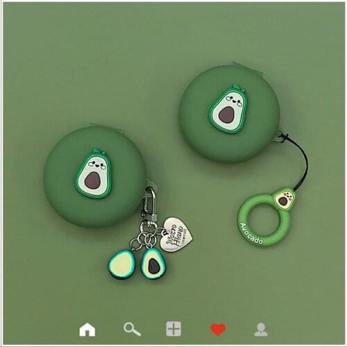 For OPPO Enco W31 Case Cute Avocado Cartoon Silicone Protective Case for oppo enco X Bluetooth Wireless Earphone Case Coque